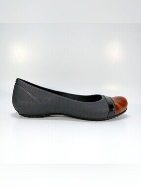 Crocs Gianna Alice Tortoise Shell Womens 10 Dark Brown Cap Toe Ballet Flats